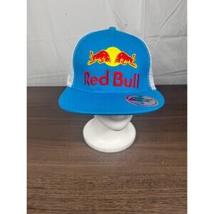 Red Bull‎ Trucker Hat Blue Mesh Snapback Cap Energy Drink Logo Embroidered cap